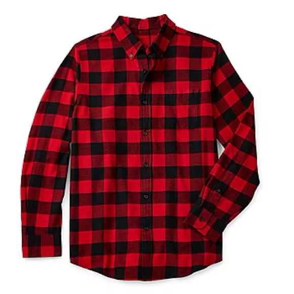 St. John’s Bay Adaptive Buffalo Plaid Button Down - Picture 1 of 4